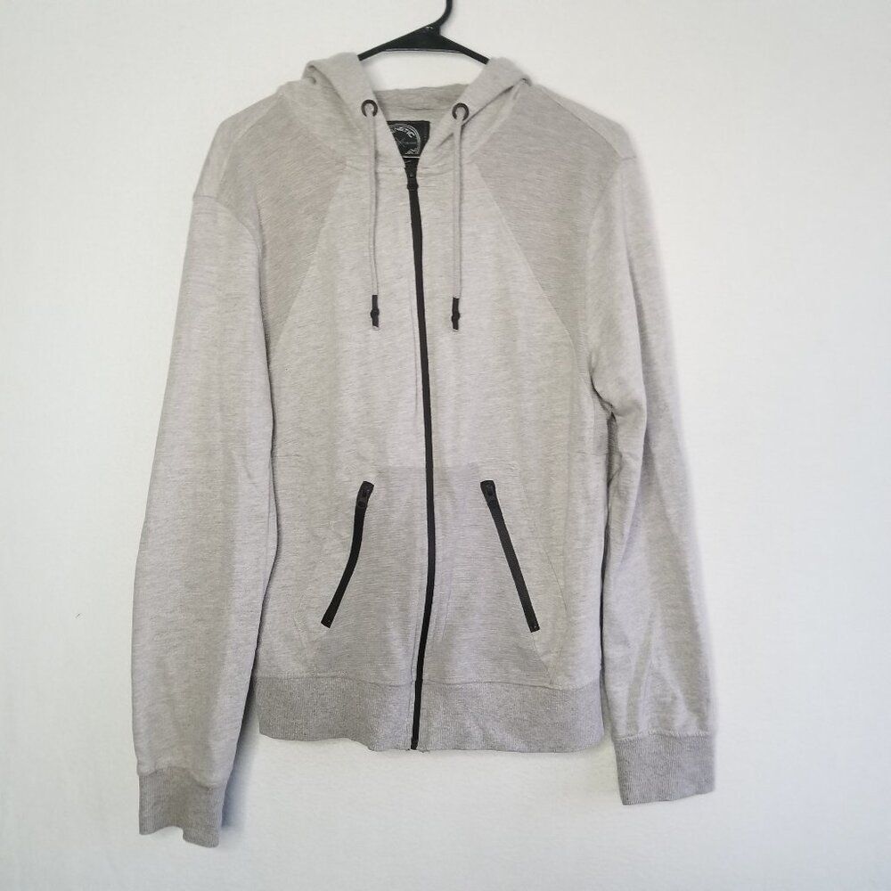 Genetic Apparel Gray Hoodie Sweatshirt Pockets Men's Large